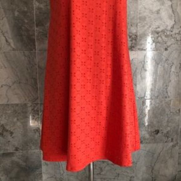 nine britton Dresses Nine Britton Coral Juliette Eyelet Knit Dress